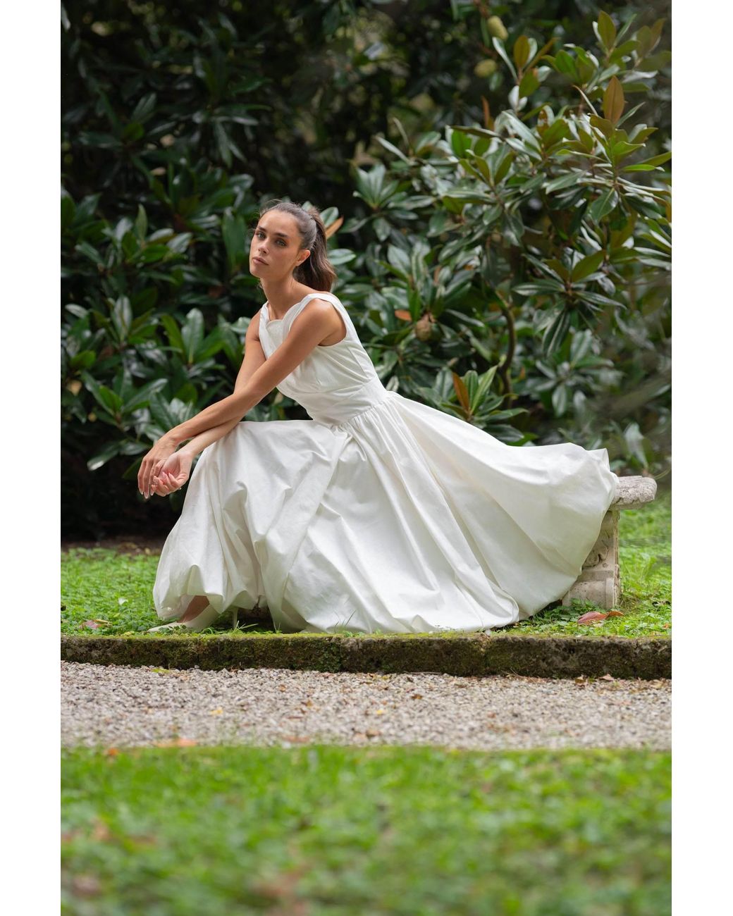 Sofia Tsereteli White Flair Ballgown