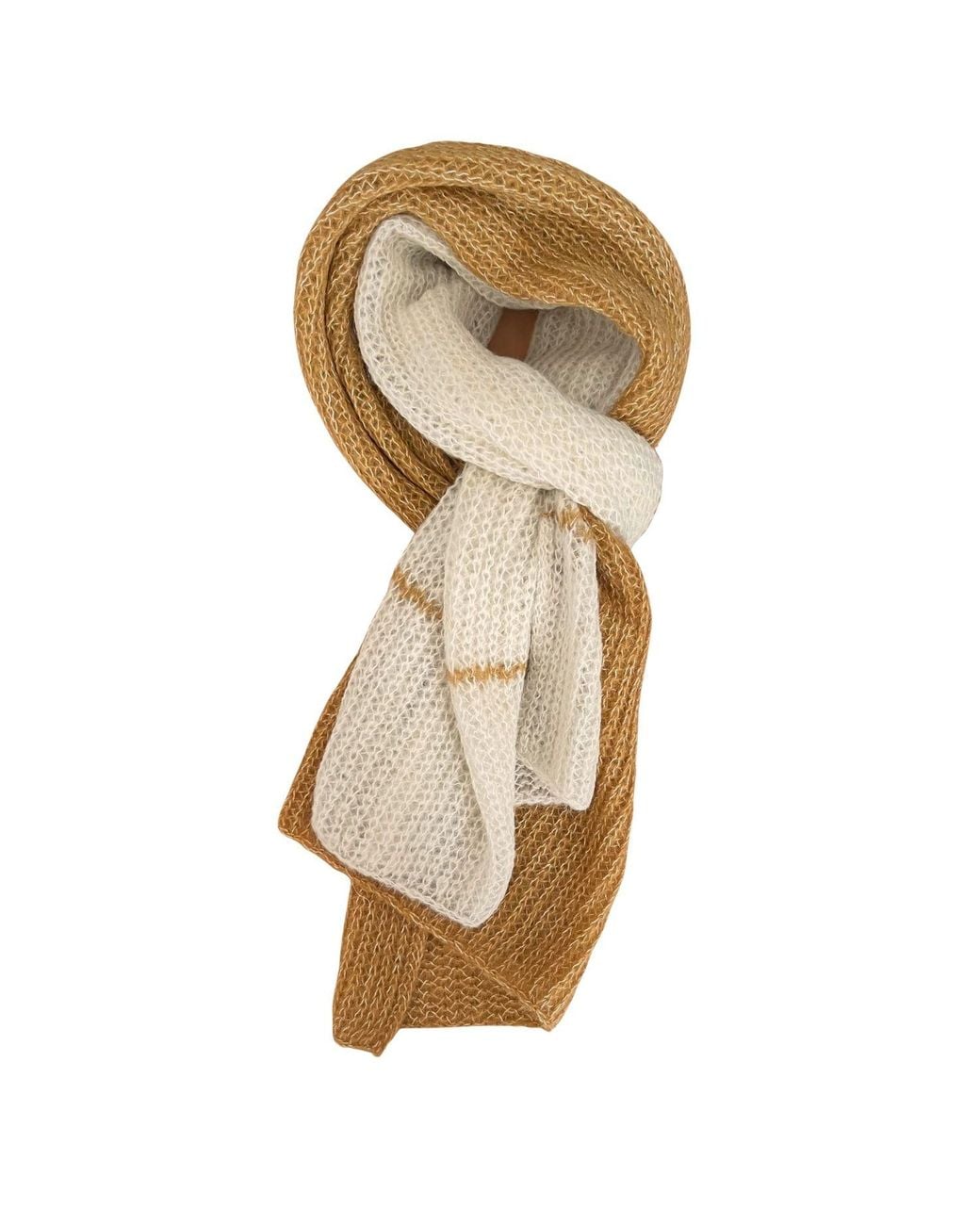 Heritagemoda Natural Golden And Handmade Soft Alpaca Scarf