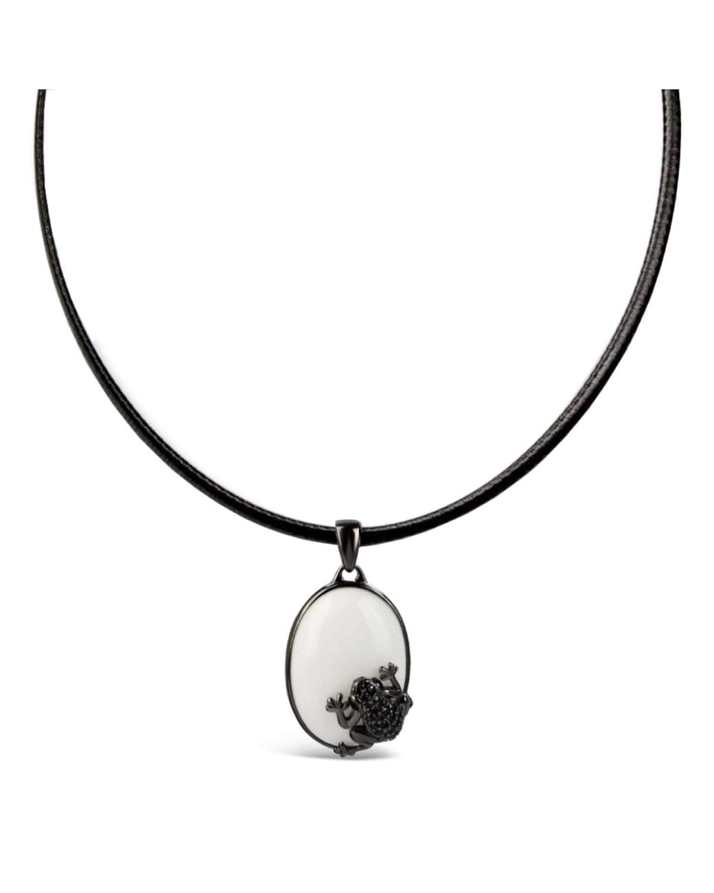 Bellus Domina Metallic Sterling And Frog Necklace