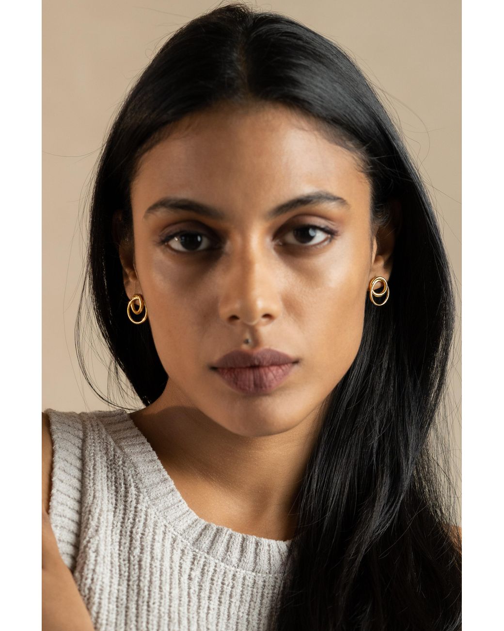 Zynnia Collective Metallic Circle Studs