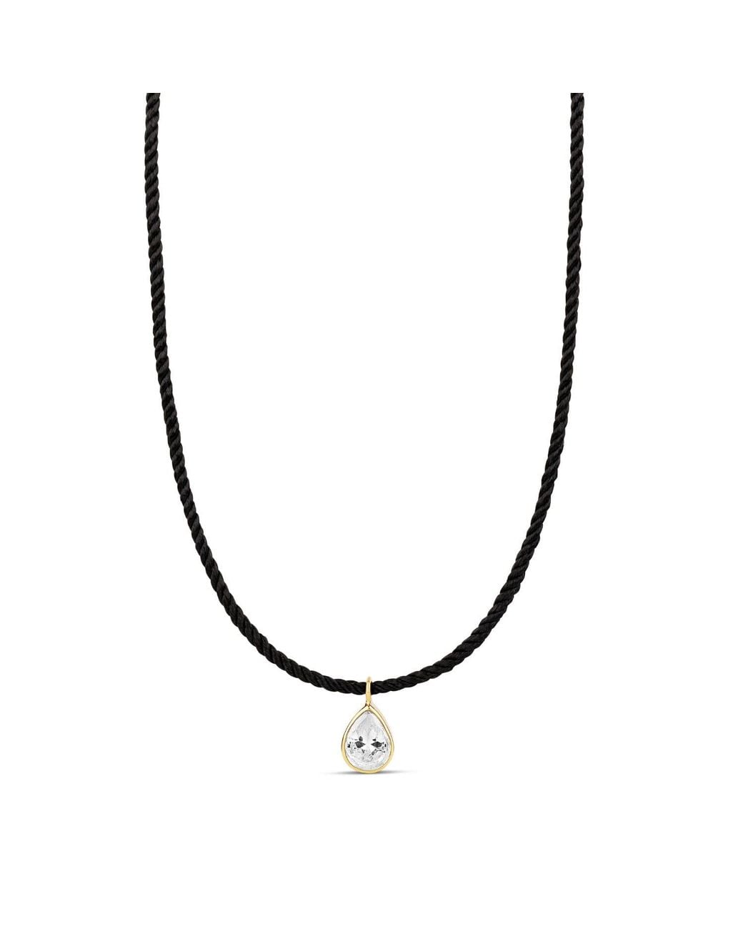 SHYMI Metallic Cord Necklace With Fancy Shape