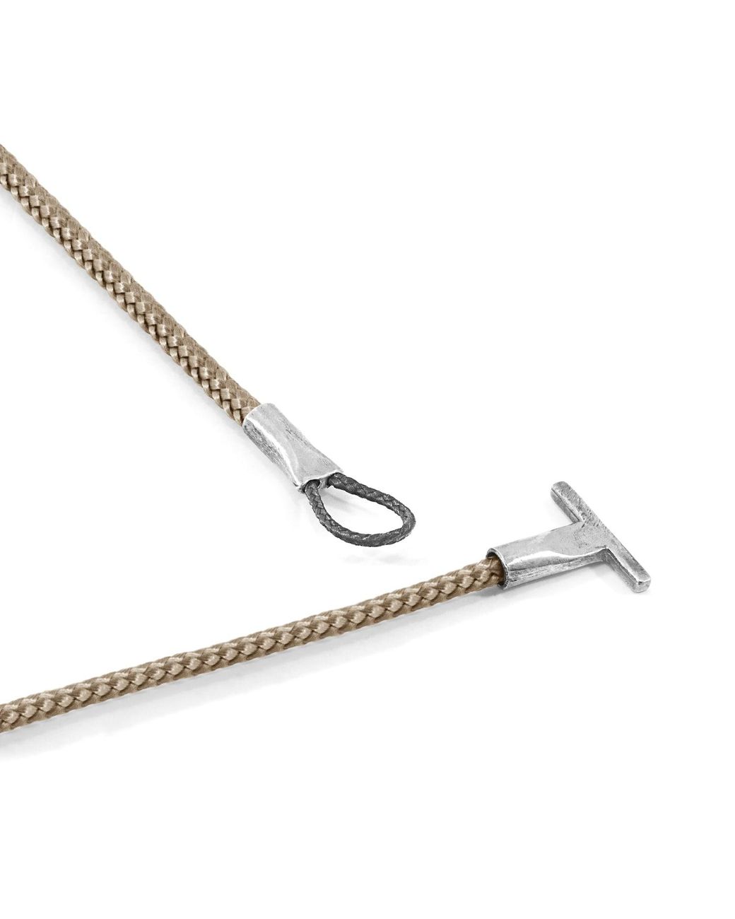 Anchor and Crew Metallic Sand Cambridge & Rope Bracelet for men