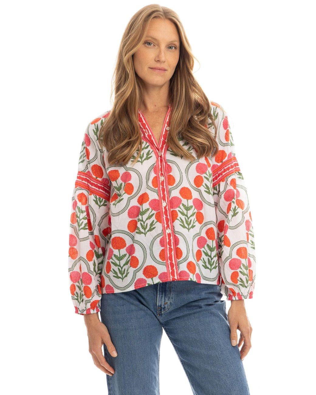 Bindu Red Carlie Blouse