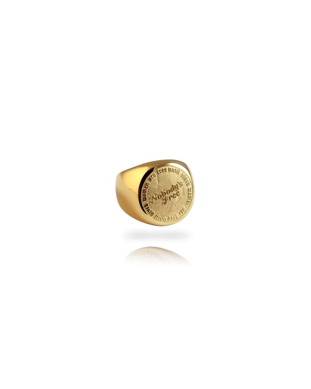Sucré Couture Metallic Nobody's Free Until Are Free Signet