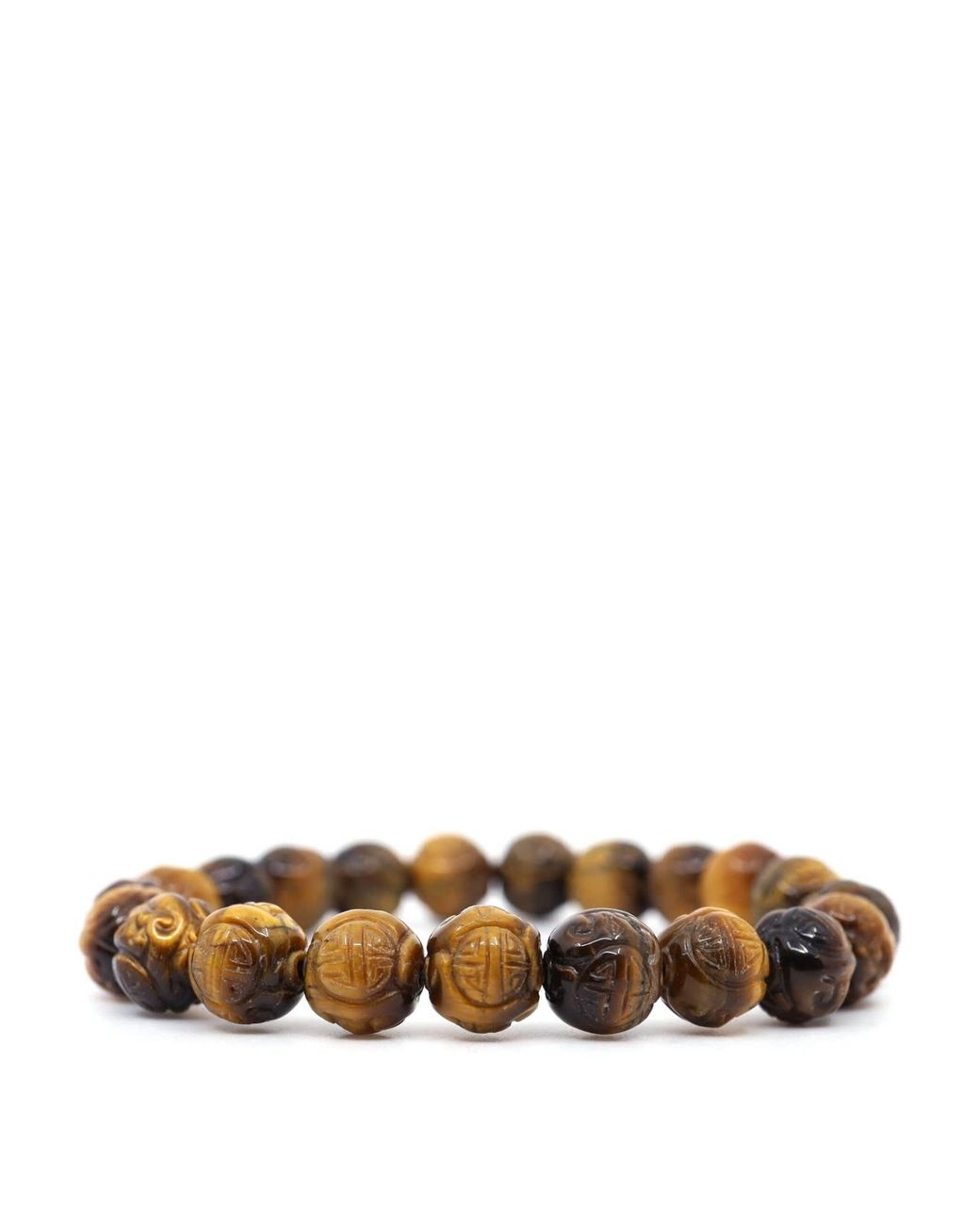 Shar Oke Natural Tiger's Eye Shou Symbol Bracelet for men