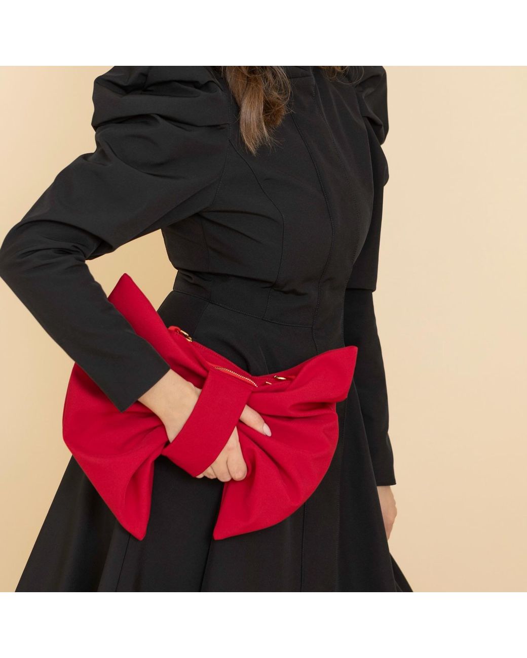 RainSisters Red Bow Clutch Purse
