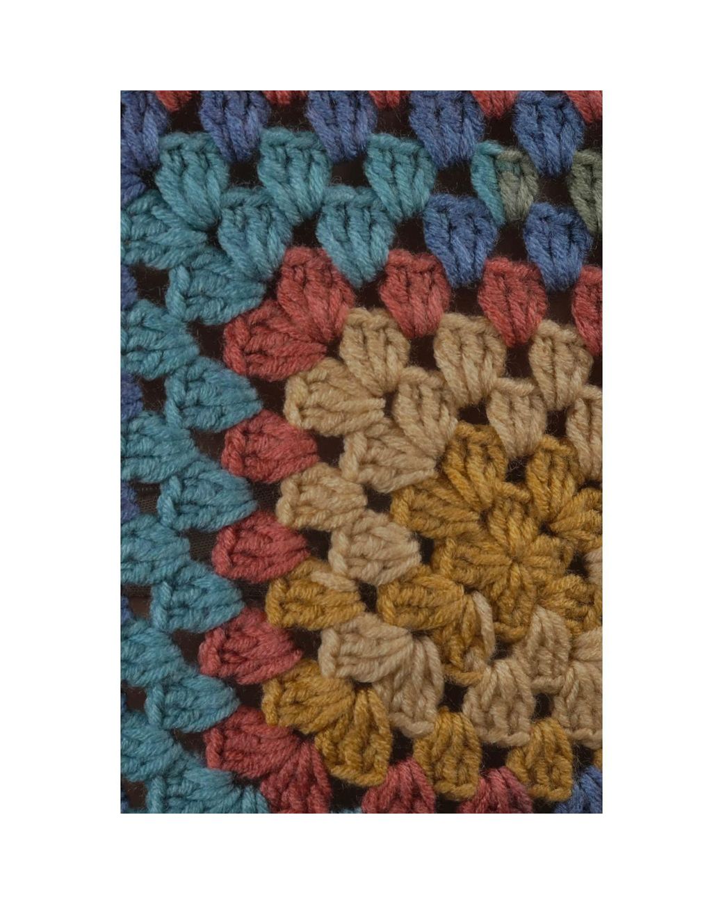 Ana Chic Multicolor Striped Granny Square Handmade Crochet Jumper