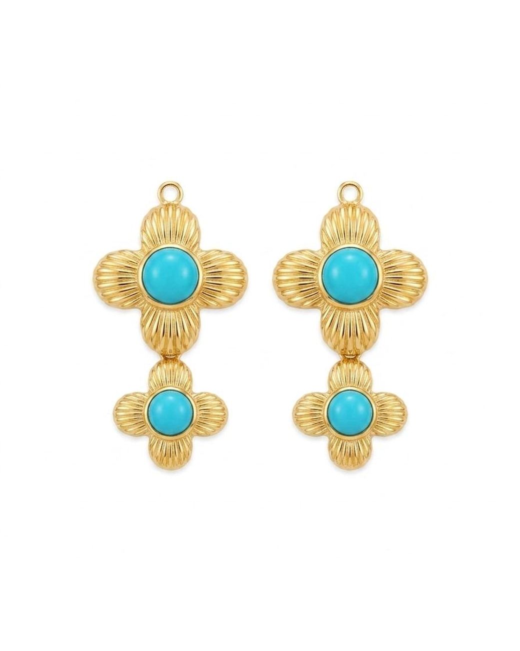 GEM BAZAAR Blue Fleur D'Amour Earrings