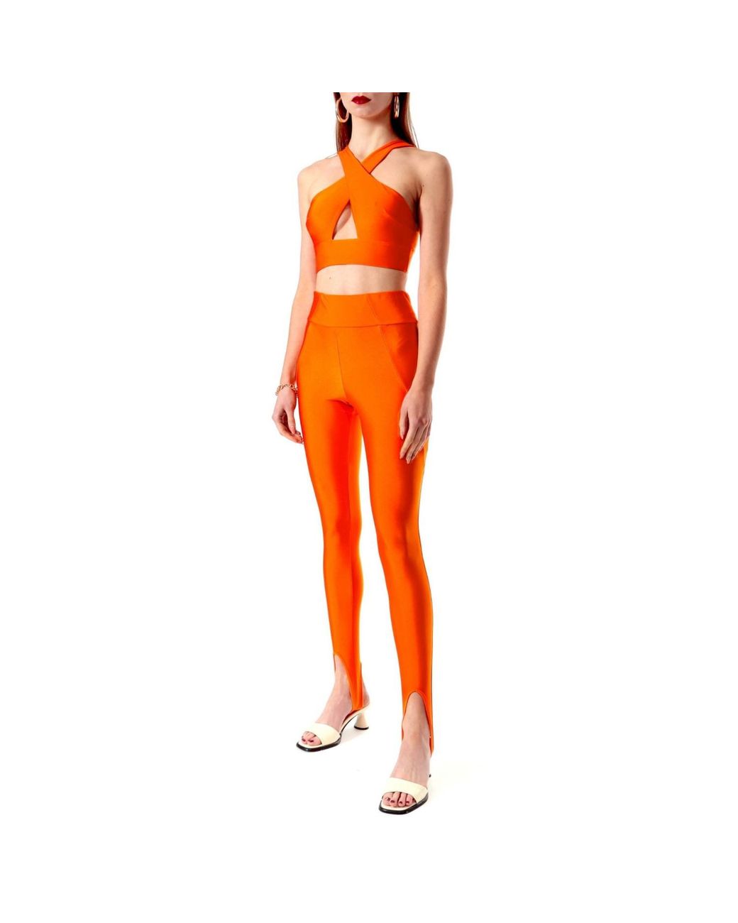 AGGI by HALEWSKI Gia Neon Orange Pants
