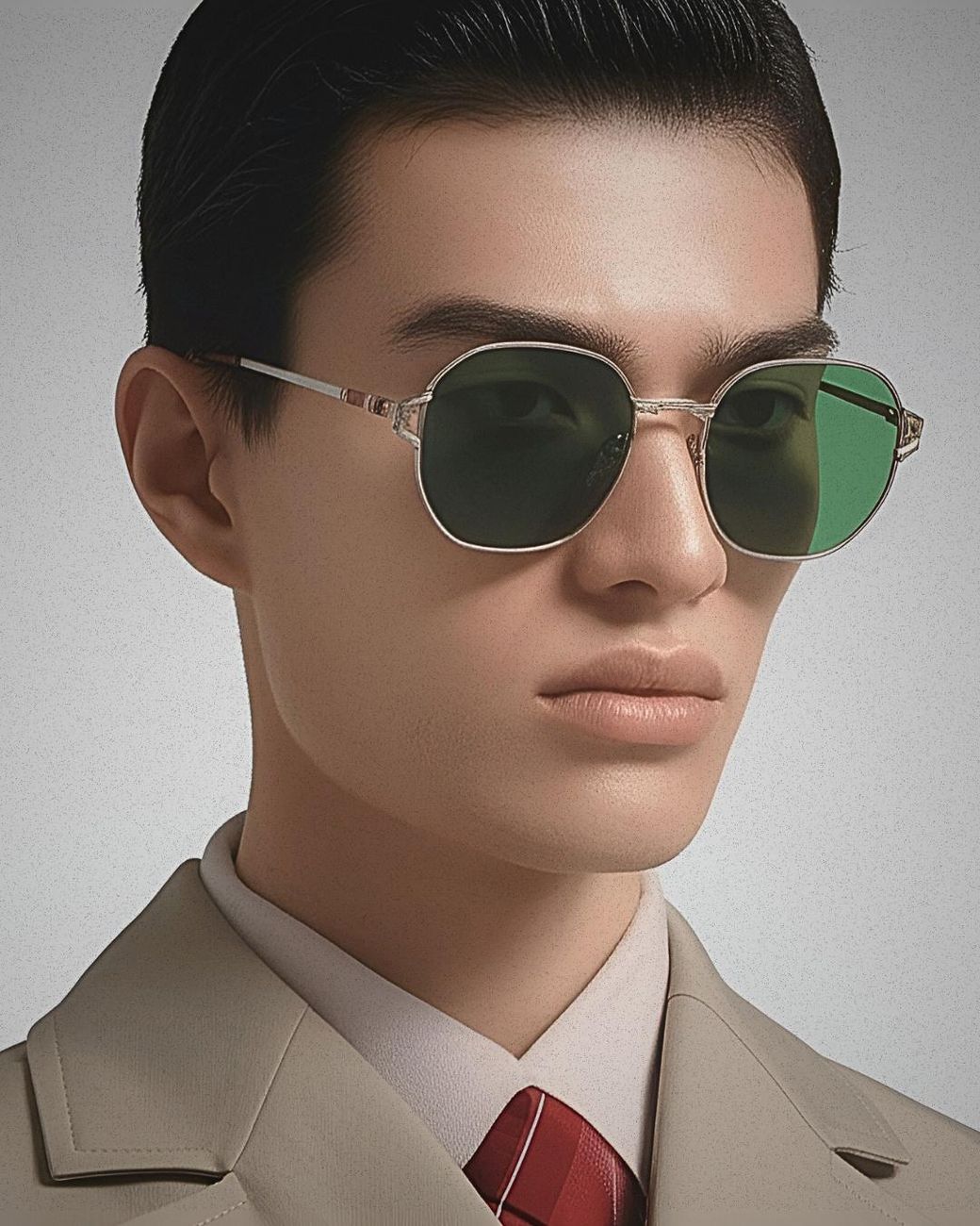 Cossimo Green Sarcelle En Cote Metal Sunglasses