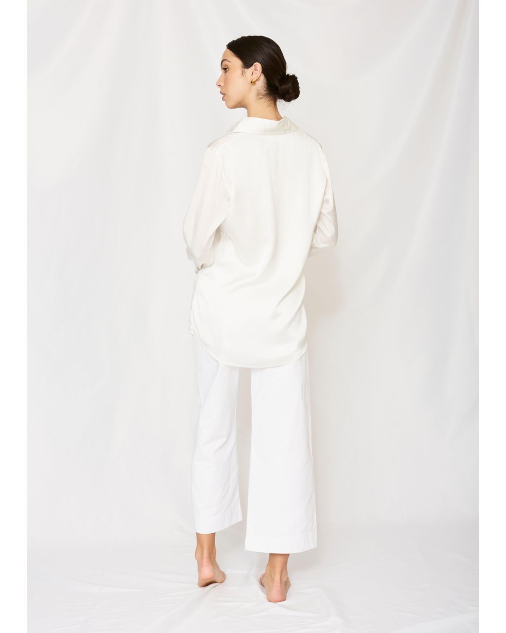 Nike White The Silk Blouse