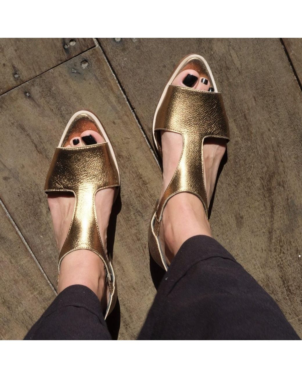 Mafalda Metallic Yoko Sandals
