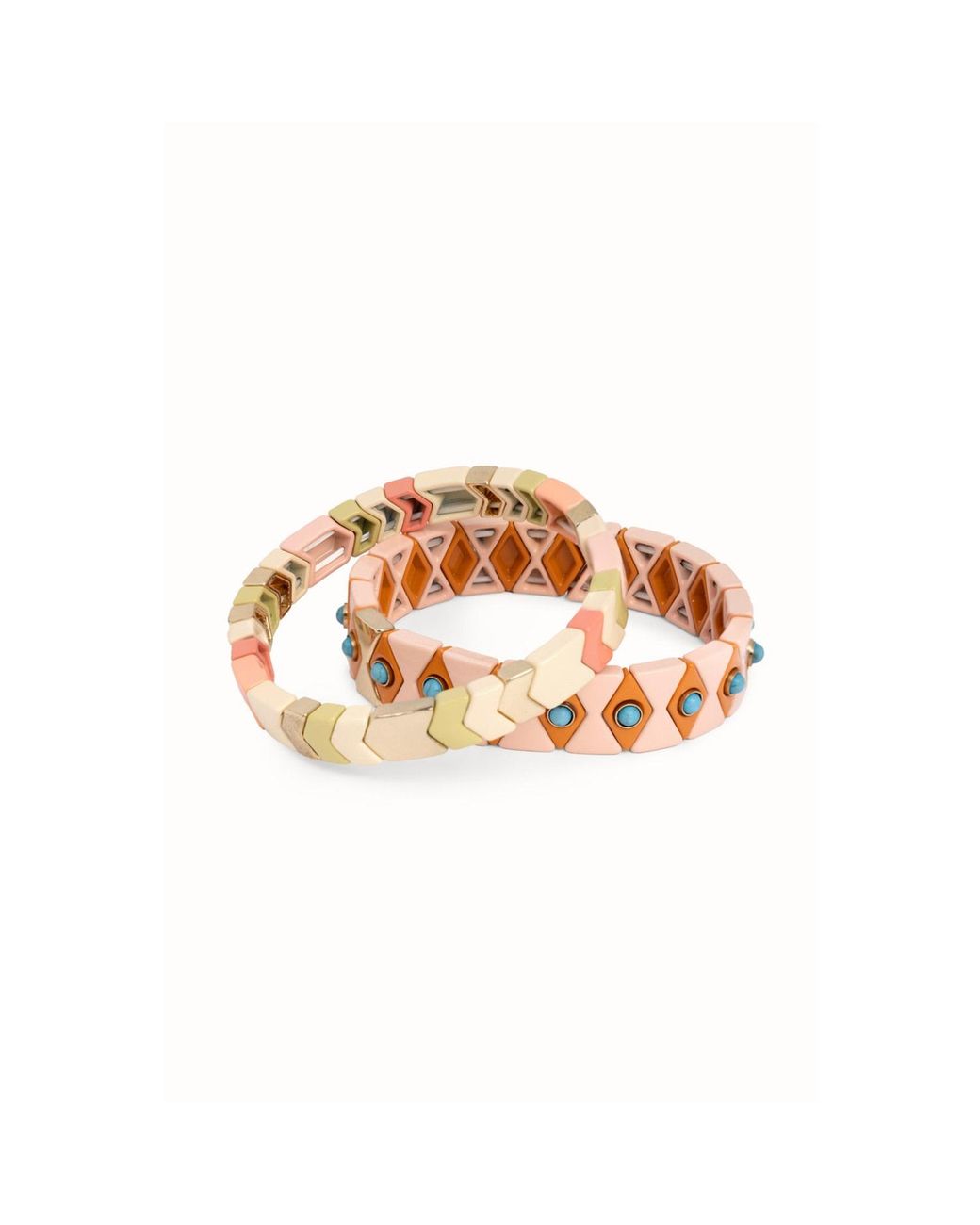 Saachi Brown Evil Eye Stretch Bracelet Set