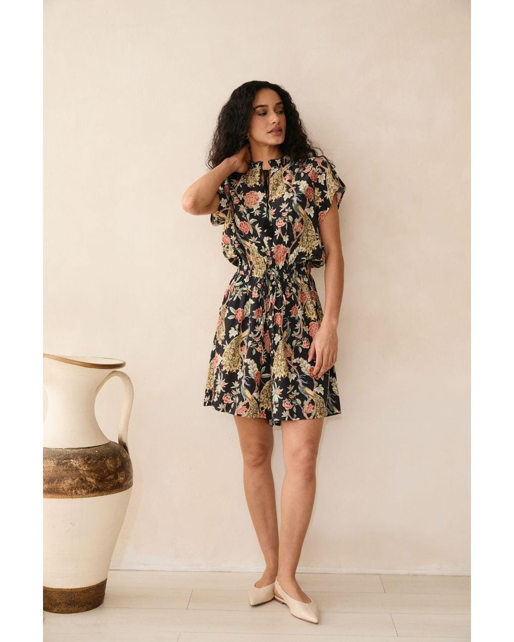 Raishma Black Samara Viscose Playsuit