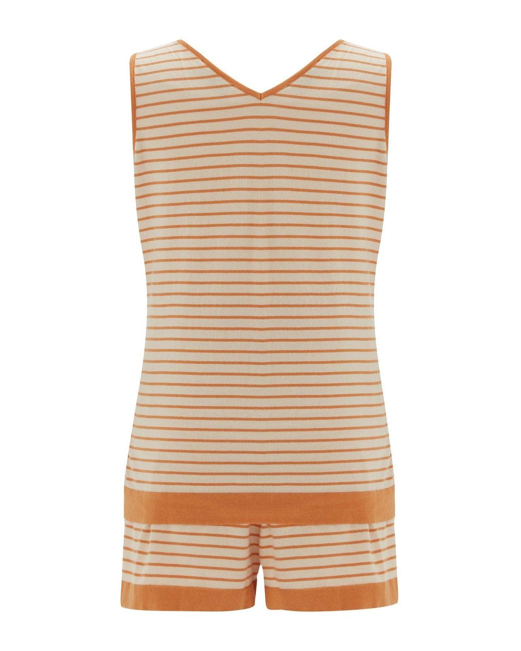 Peraluna Natural Paru Knitted Sleeveless Top & Shorts Matching Set