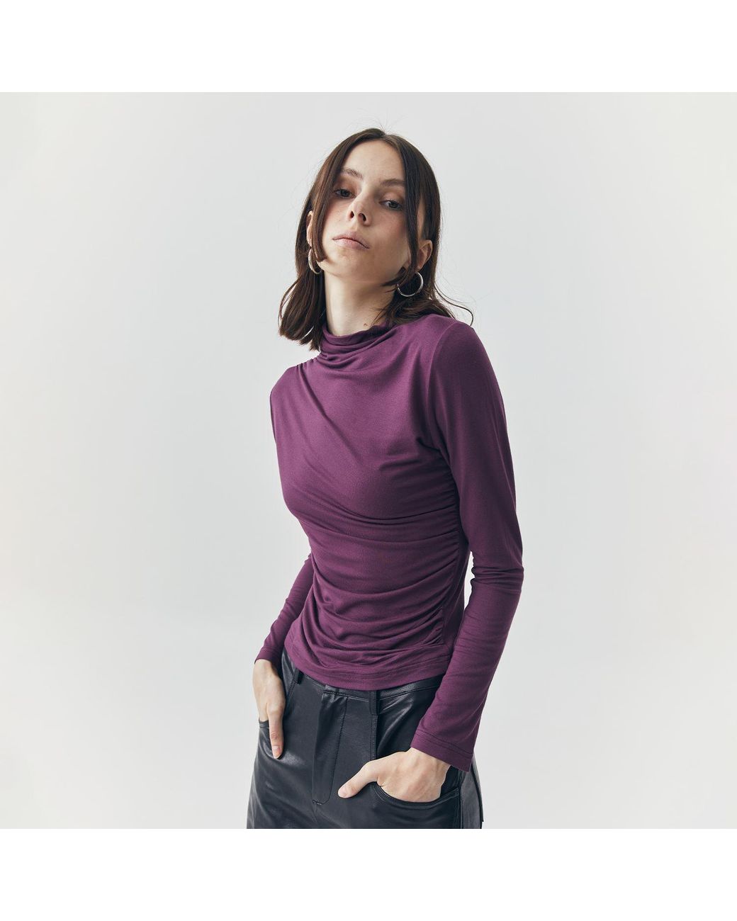 Ats the Label Purple Mira Plum Long Sleeve Top
