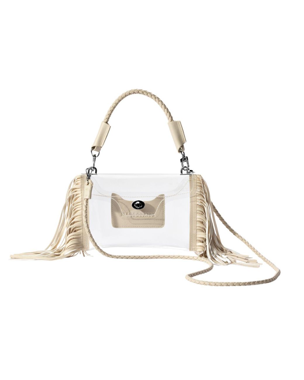 PAIGE Metallic Clear Fringe Crossbody