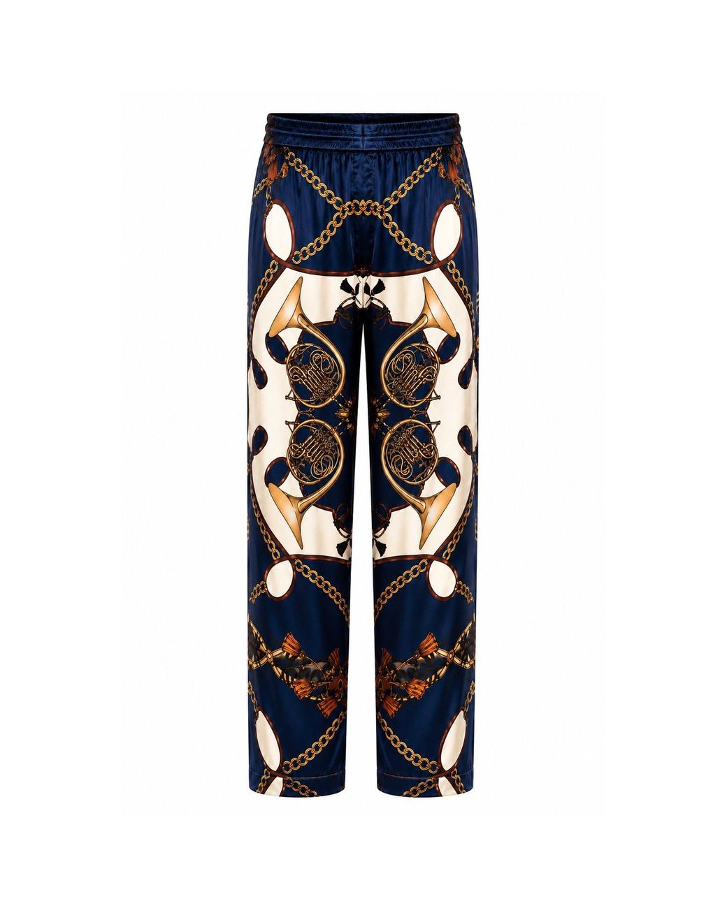 Hustle Blue Music Is The Answer Satin-Pants for men