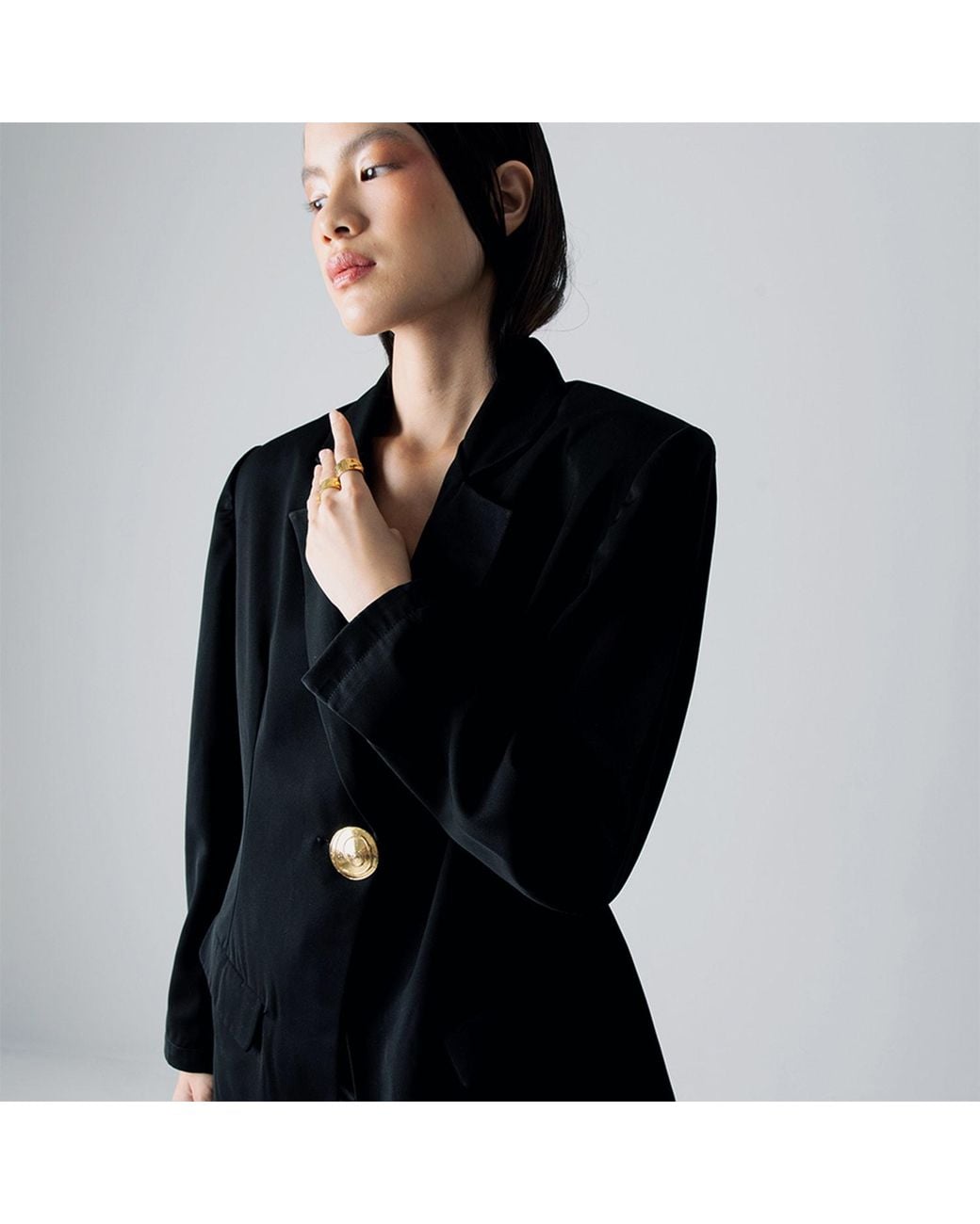 Ats the Label Black Leonie Standard Length Blazer