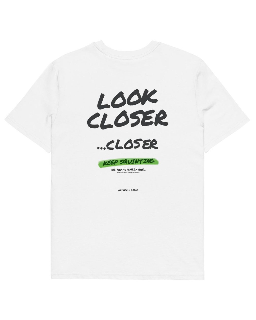 Anchor and Crew White Small Print Annotations Organic Cotton T-Shirt