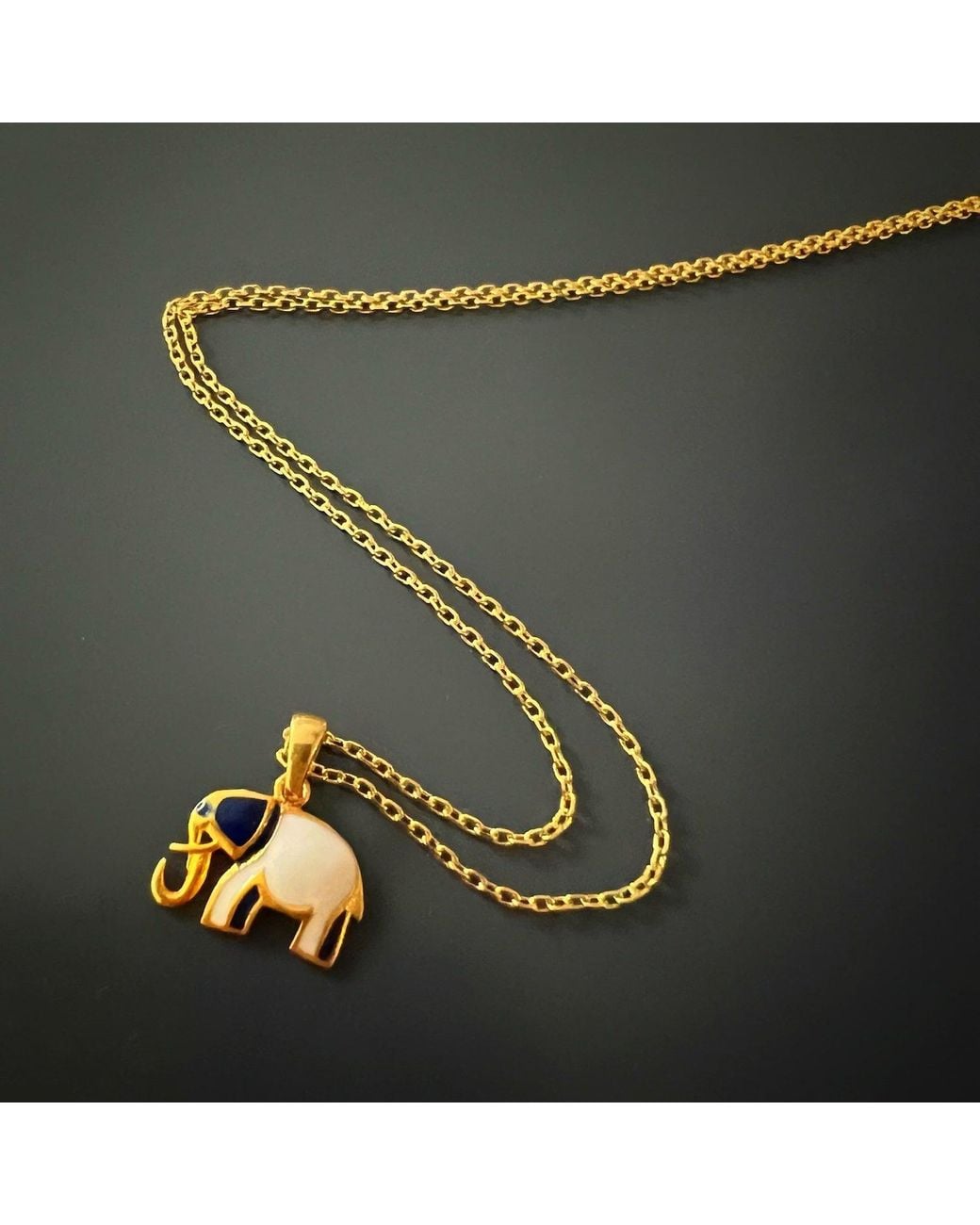 Ebru Jewelry Metallic And Elephant Necklace