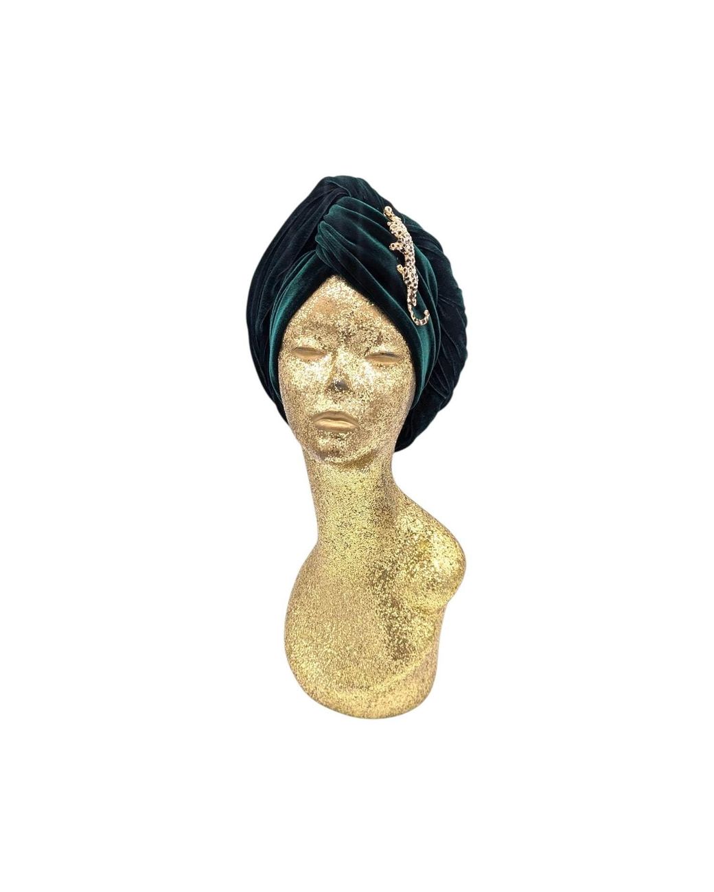 Julia Clancey Blue Classic Madam Forest Leopardita Turban
