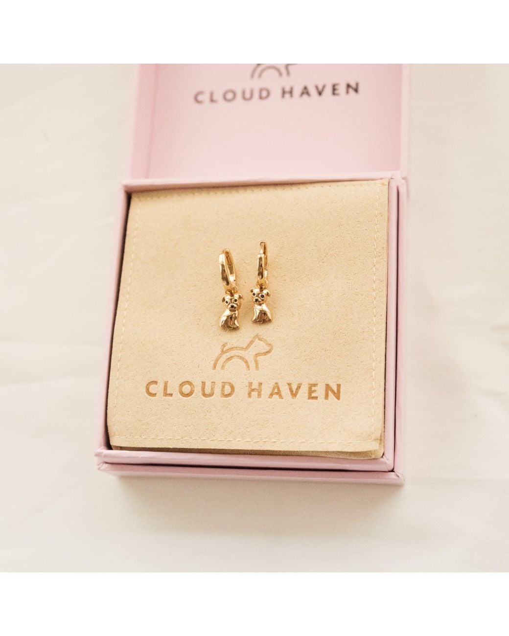 Cloud Haven Metallic Pit Bull Hoop With Cz Stones