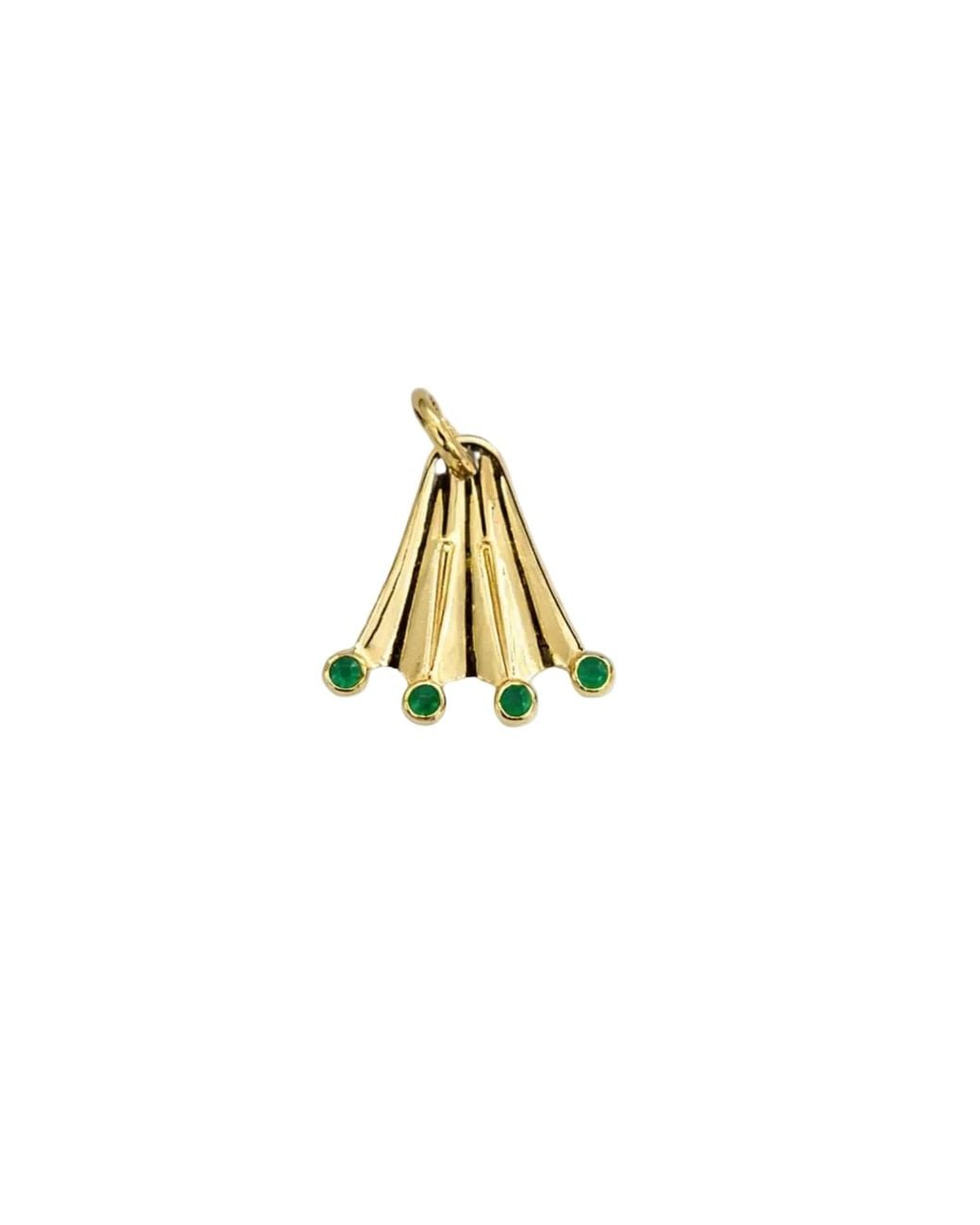 Pearl Code Metallic Paw Pendant With Onyx, -Plated