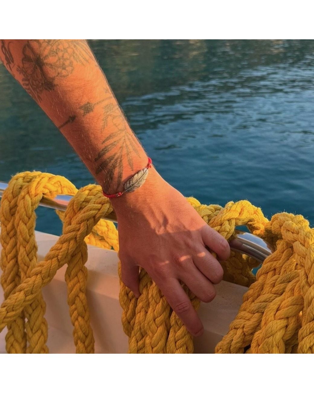 La Pluie Jewellery Red Icarus Bracelet for men