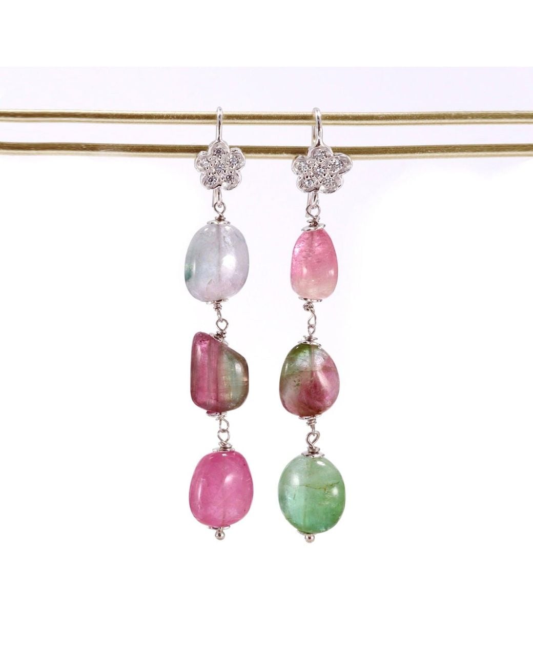 Mineralgems•Studio Pink Watermelon Tourmaline Earrings