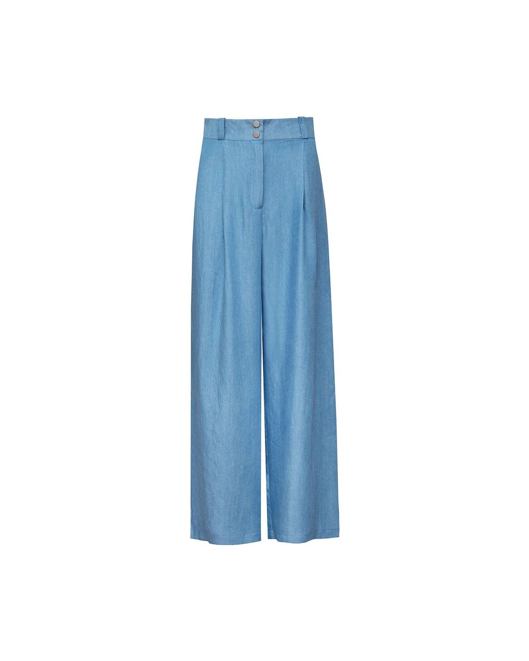 Audrey Vallens Blue Denim Tencel Trouser