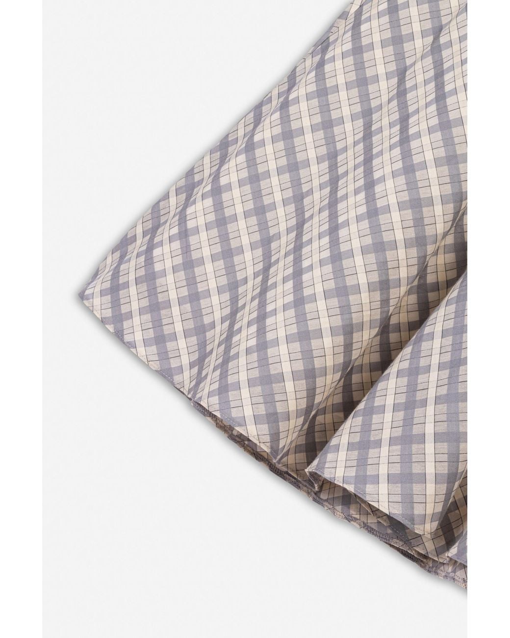 Nocturne Gray Checked Flared Midi Skirt