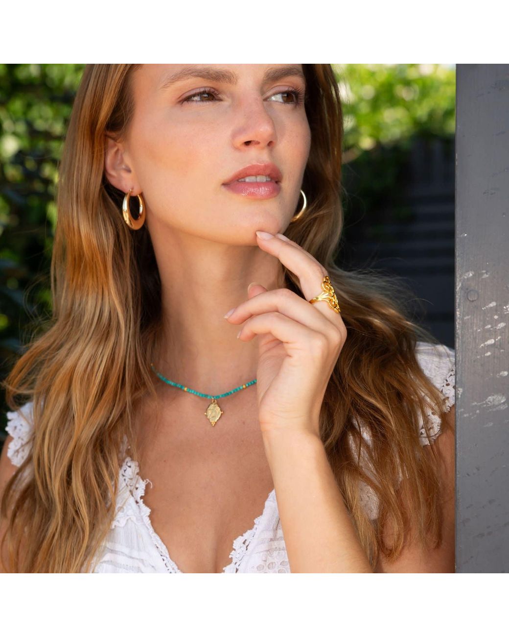 Seven Saints Metallic Sagittarius Gemstone Choker Necklace, Rhodium