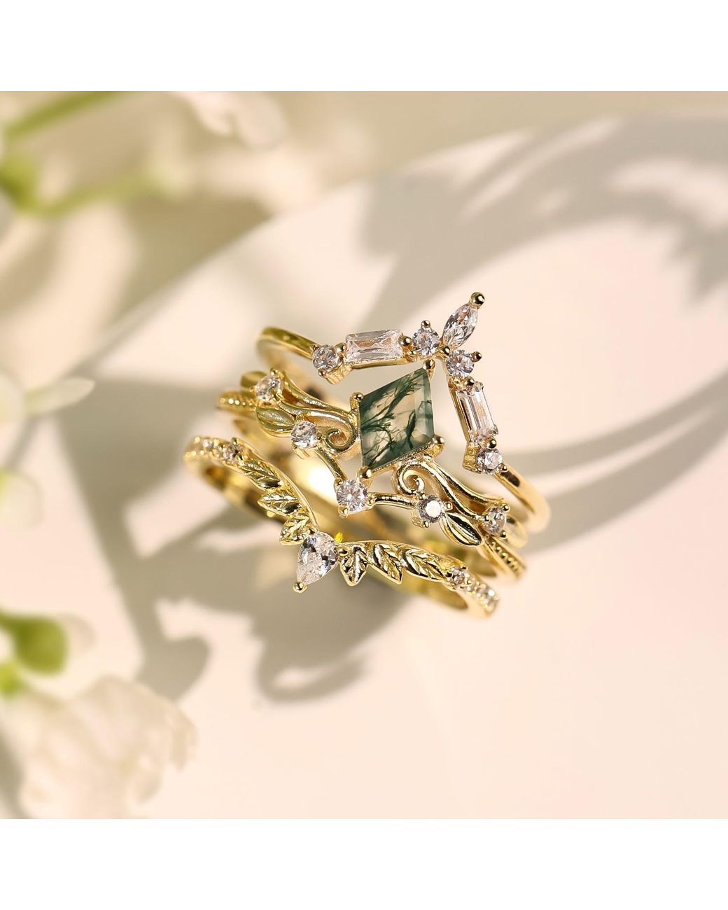 Azura Jewelry New York Metallic Monte Arc Ring Vermeil