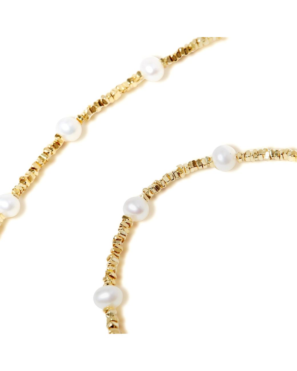 Freqnc Atelier Metallic Cassie Natural Freshwater Pearl Necklace