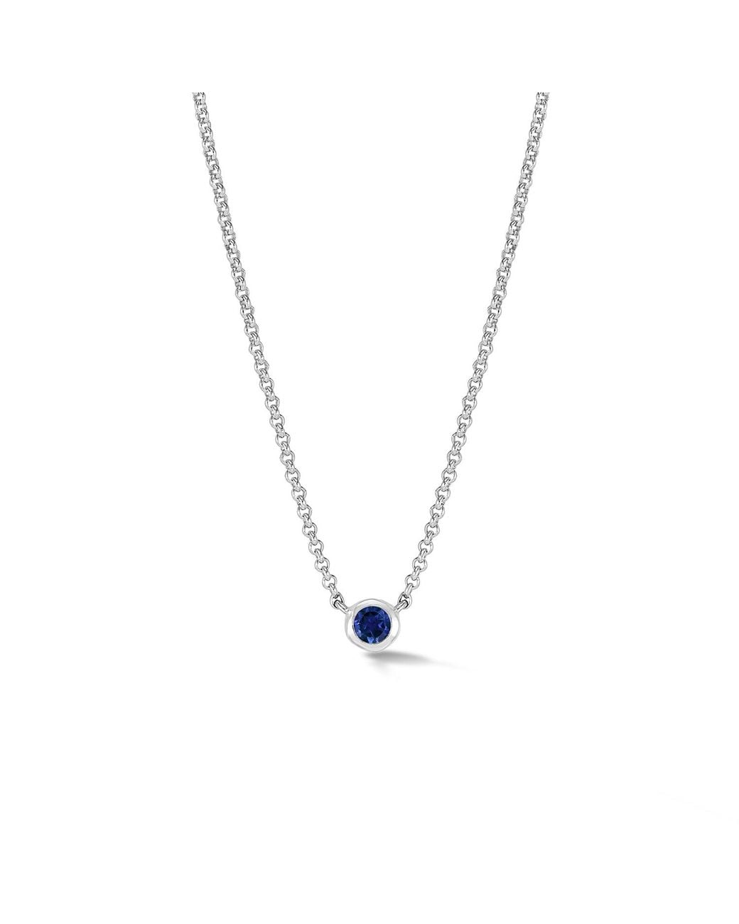 Dower & Hall White Sapphire Round Dewdrop Pendant