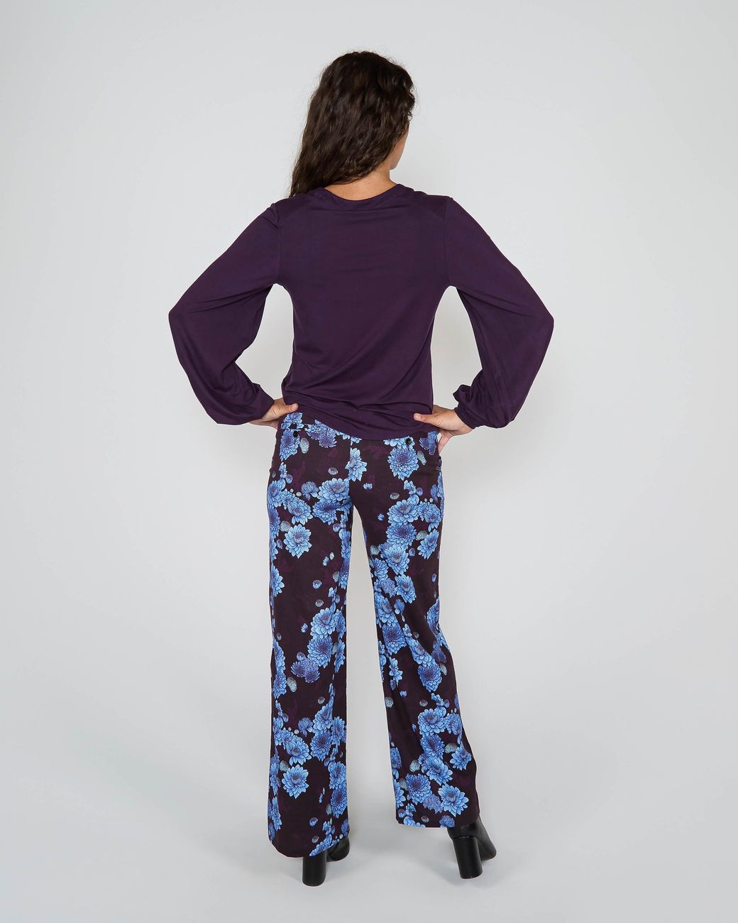 Lords of Harlech Purple Val Long Sleeve V-Neck Shirt