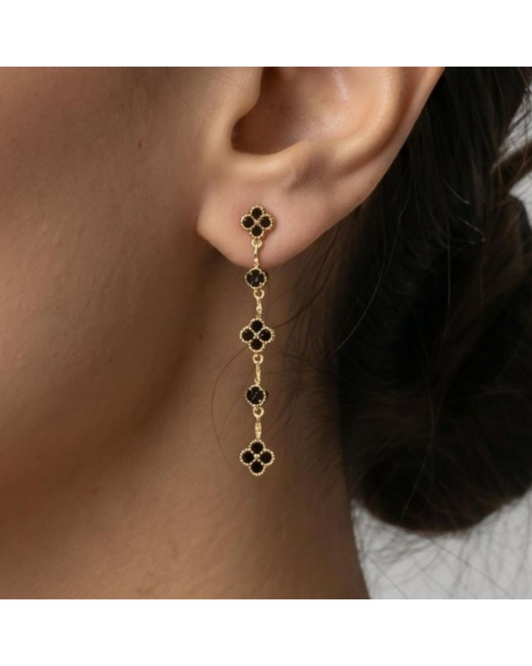 Uchi and Soto Metallic Kinmokusei Drop Earrings