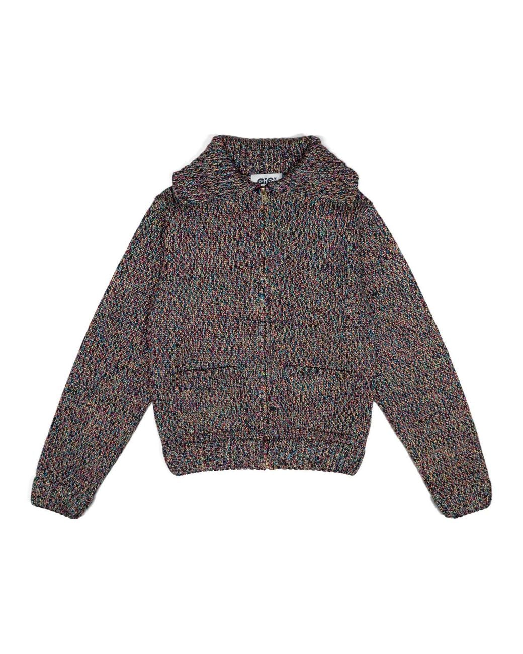 Gigi Knitwear Gray Goldie Zip Cardigan
