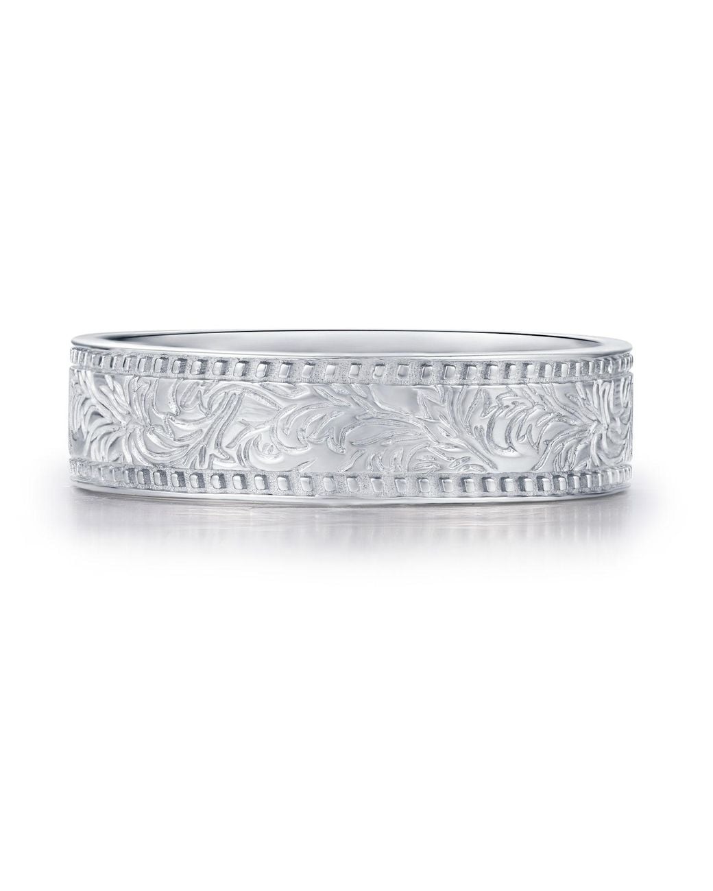 Azura Jewelry New York White Everwood Carved Band Vermeil