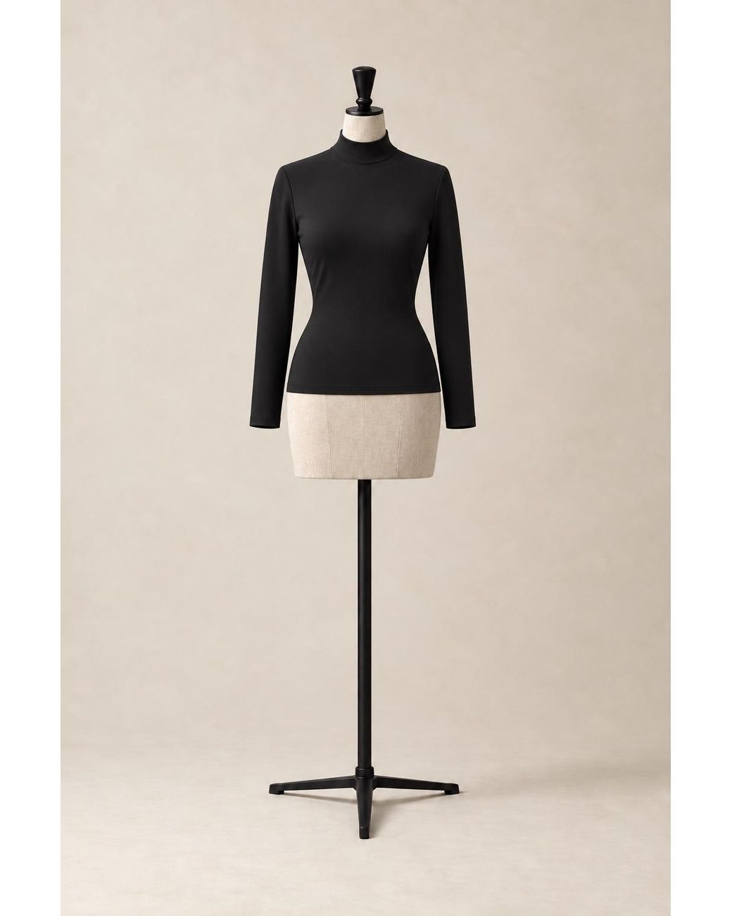 The Ethos Studio Black Spine Turtleneck