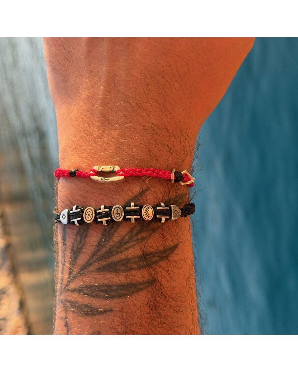 La Pluie Jewellery Black Hepta Bracelet for men