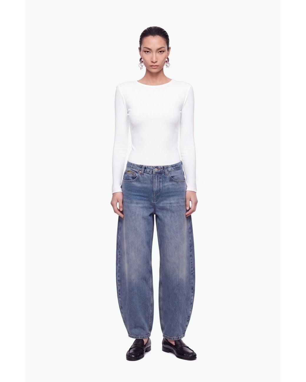 Nocturne White Eyelet Lace Up Blouse