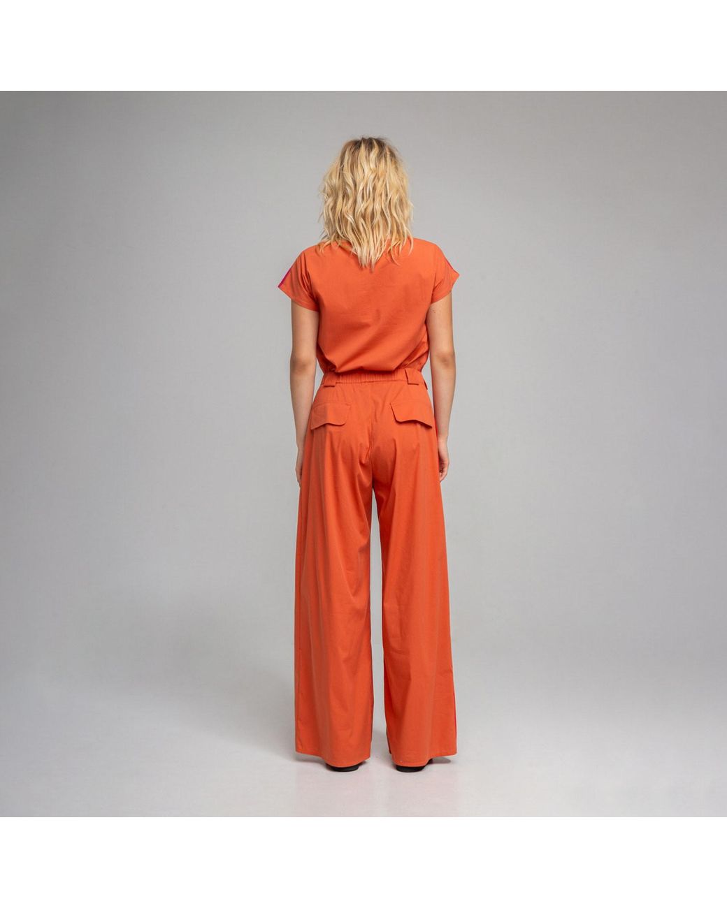 ARTISTA Orange Mona Palazzo Pants