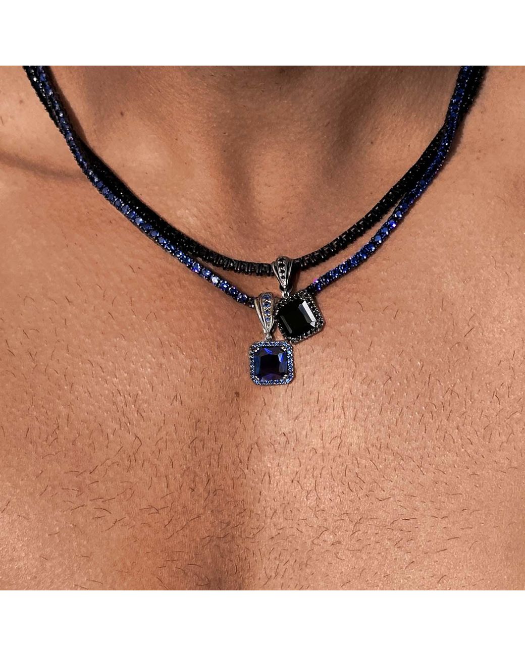 SALLY SKOUFIS Black Rebel Pendant Diamonds for men