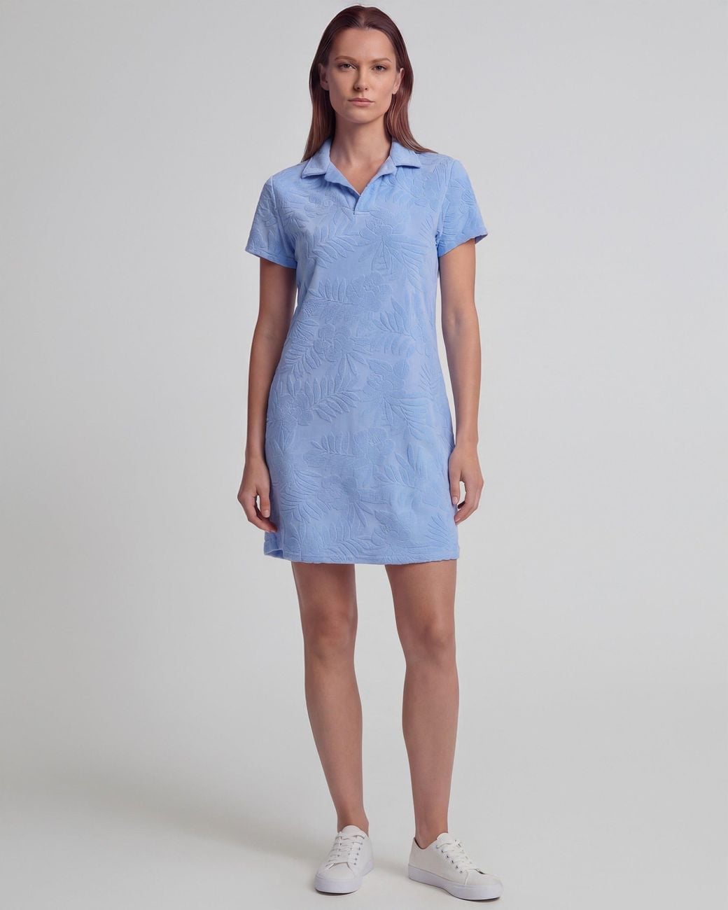 Lords of Harlech Blue Josephine Terry Toweling Dress
