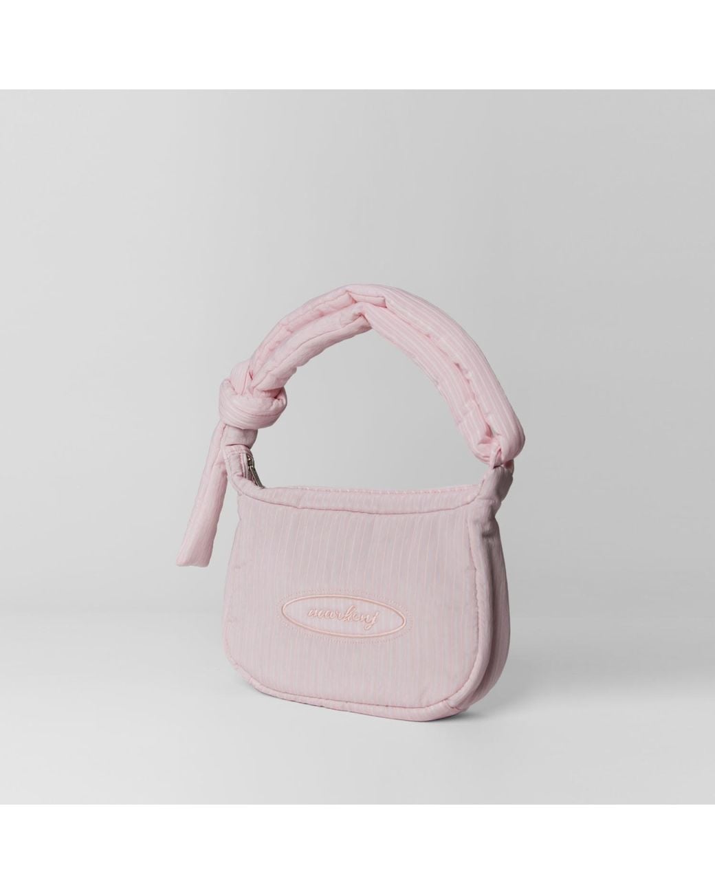 MARHEN.J Pink Padded Rayon Crossbody Bag With Logo