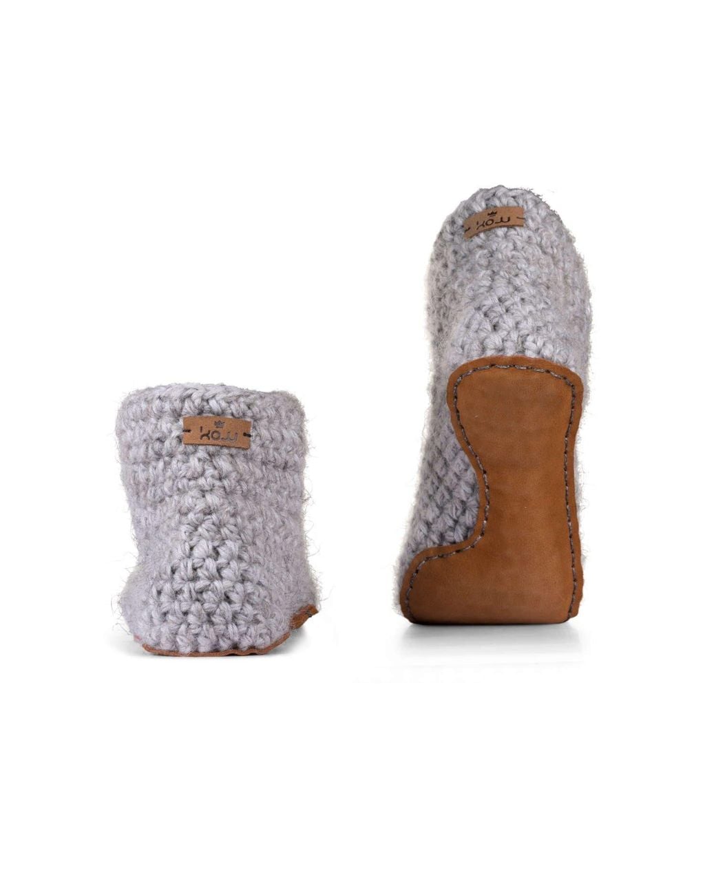 Kingdom of Wow Gray Barefoot Wool Boot Slippers For