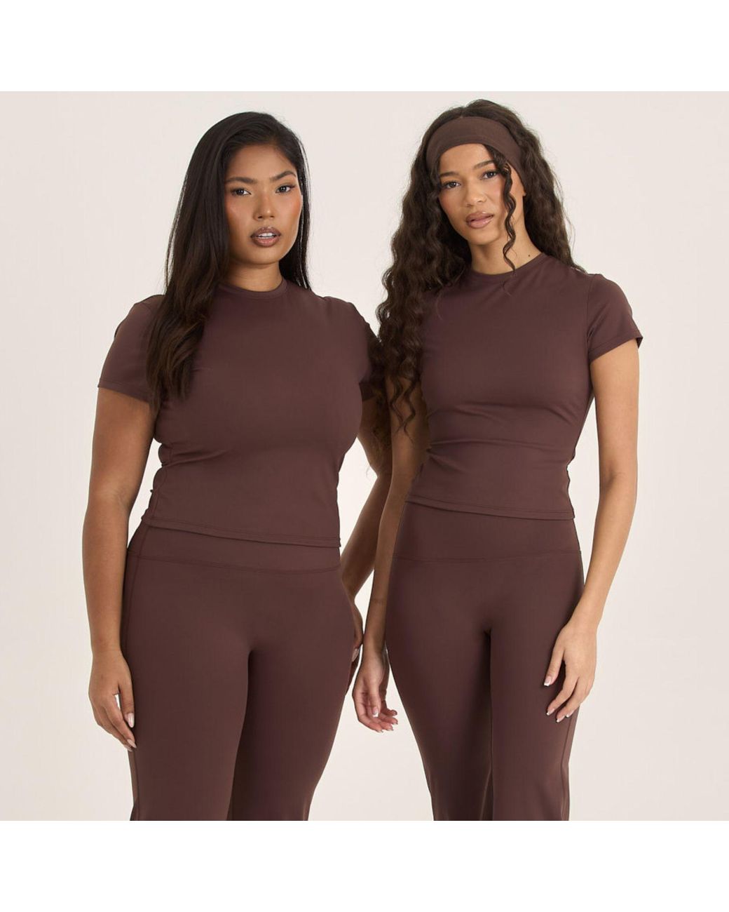 Loom Archives Brown Day Flow Longline Short Sleeve Top