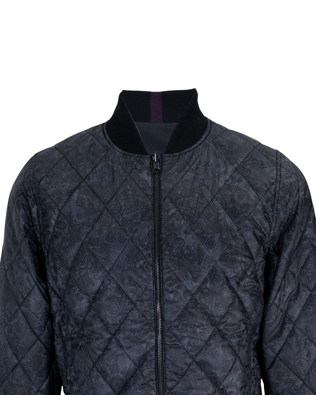 Lords of Harlech Blue Ron Reversible Bomber Jacket In Black for men